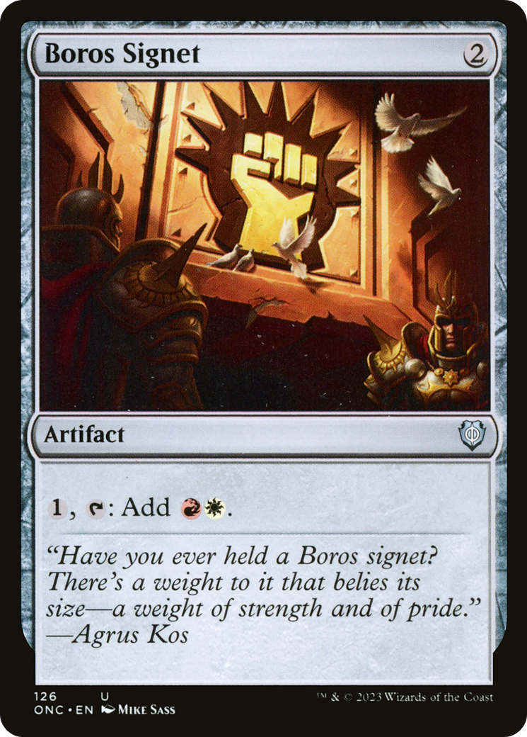 Boros Signet [Phyrexia: All Will Be One Commander] | Devastation Store