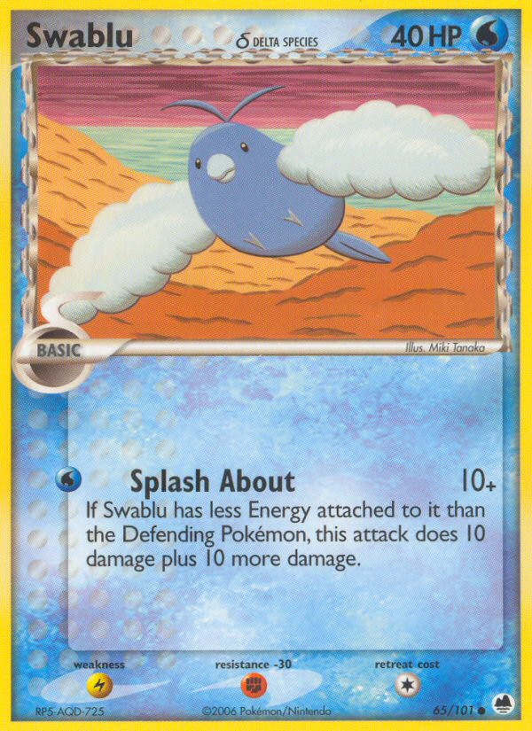 Swablu (65/101) (Delta Species) [EX: Dragon Frontiers] | Devastation Store