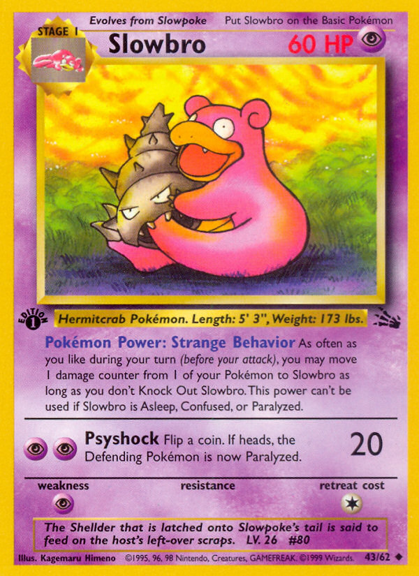 Slowbro (43/62) [Fossil 1st Edition] | Devastation Store