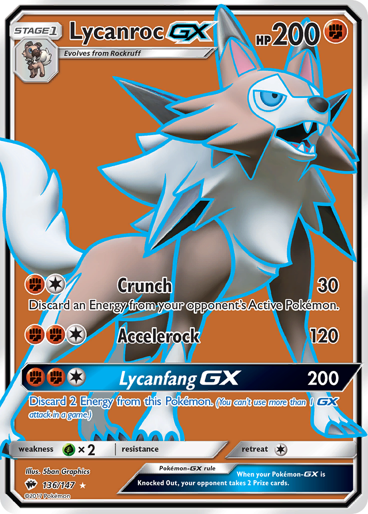 Lycanroc GX (136/147) [Sun & Moon: Burning Shadows] | Devastation Store