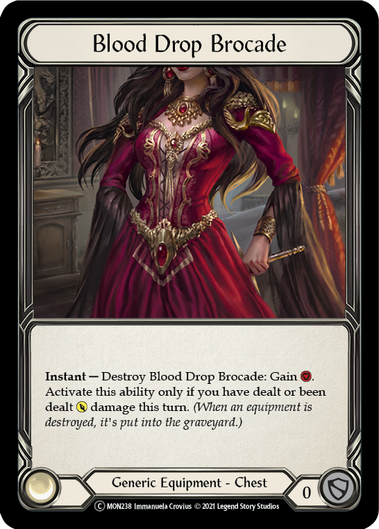 Blood Drop Brocade (Rainbow Foil) [U-MON238-RF] Unlimited Edition Rainbow Foil | Devastation Store