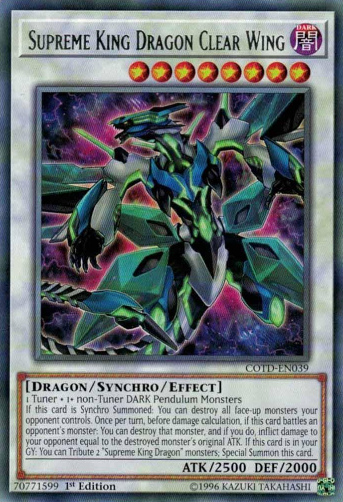 Supreme King Dragon Clear Wing [COTD-EN039] Rare | Devastation Store