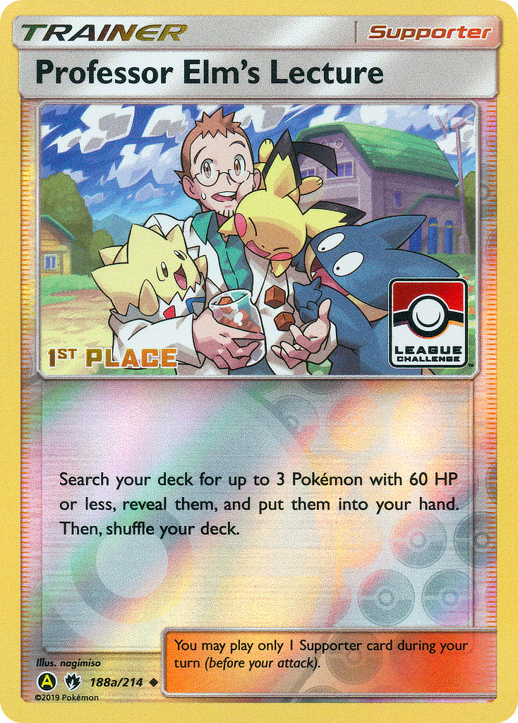 Professor Elm's Lecture (188a/214) (League Promo 1st Place) [Sun & Moon: Lost Thunder] | Devastation Store