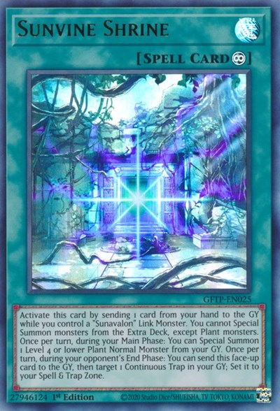 Sunvine Shrine [GFTP-EN025] Ultra Rare | Devastation Store