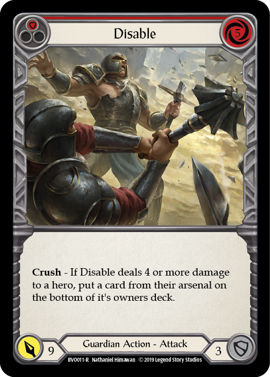 Disable (Red) [BVO011-R] Normal - Devastation Store | Devastation Store