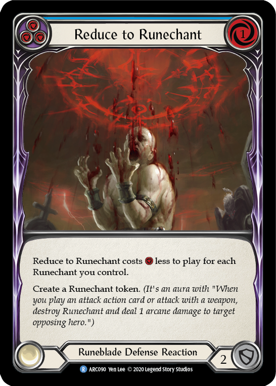 Reduce to Runechant (Blue) [ARC090] Unlimited Edition Rainbow Foil - Devastation Store | Devastation Store
