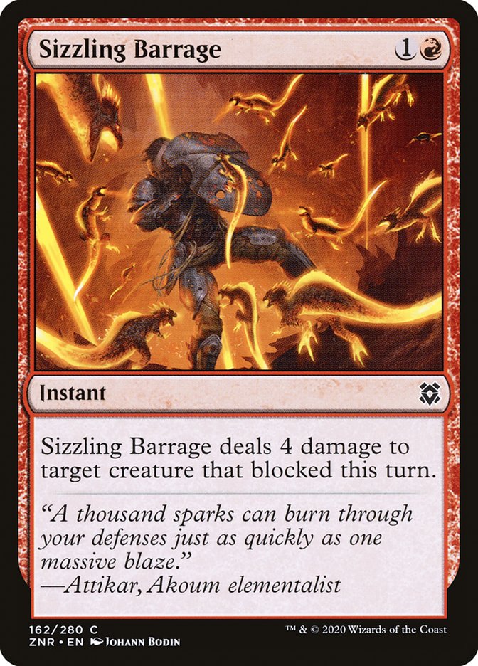 Sizzling Barrage [Zendikar Rising] | Devastation Store