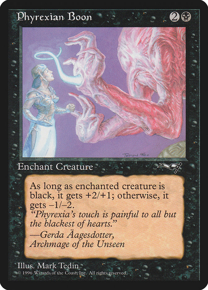 Phyrexian Boon (Person on the Left) [Alliances] | Devastation Store