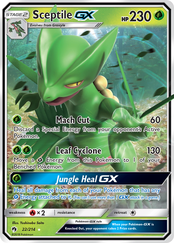 Sceptile GX (22/214) [Sun & Moon: Lost Thunder] | Devastation Store
