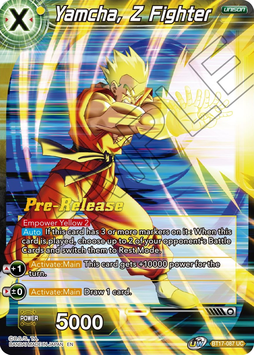 Yamcha, Z Fighter (BT17-087) [Ultimate Squad Prerelease Promos] | Devastation Store