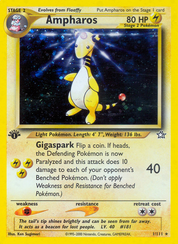 Ampharos (1/111) [Neo Genesis 1st Edition] | Devastation Store