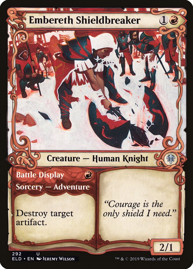Embereth Shieldbreaker // Battle Display (Showcase) [Throne of Eldraine] | Devastation Store
