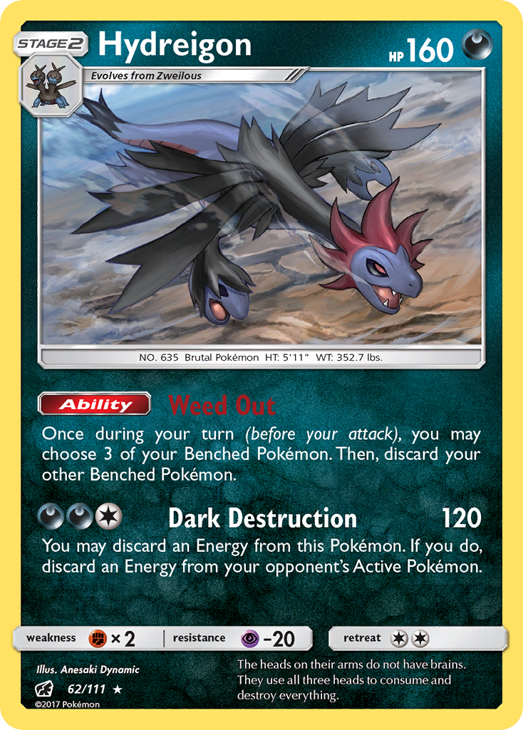 Hydreigon (62/111) [Sun & Moon: Crimson Invasion] | Devastation Store