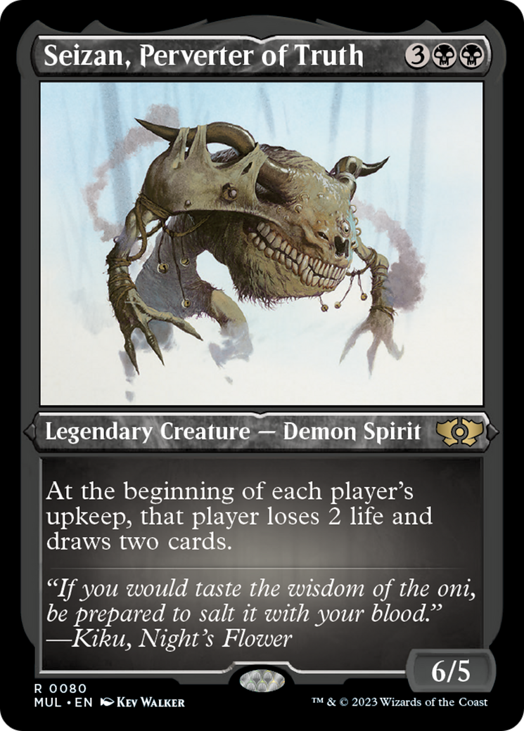 Seizan, Perverter of Truth (Foil Etched) [Multiverse Legends] | Devastation Store