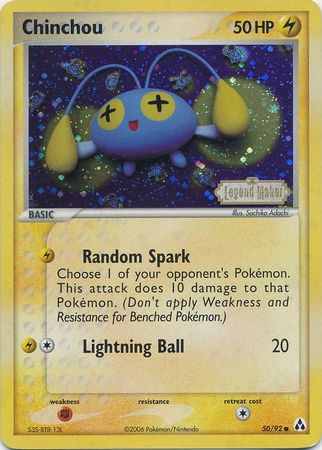 Chinchou (50/92) (Stamped) [EX: Legend Maker] | Devastation Store