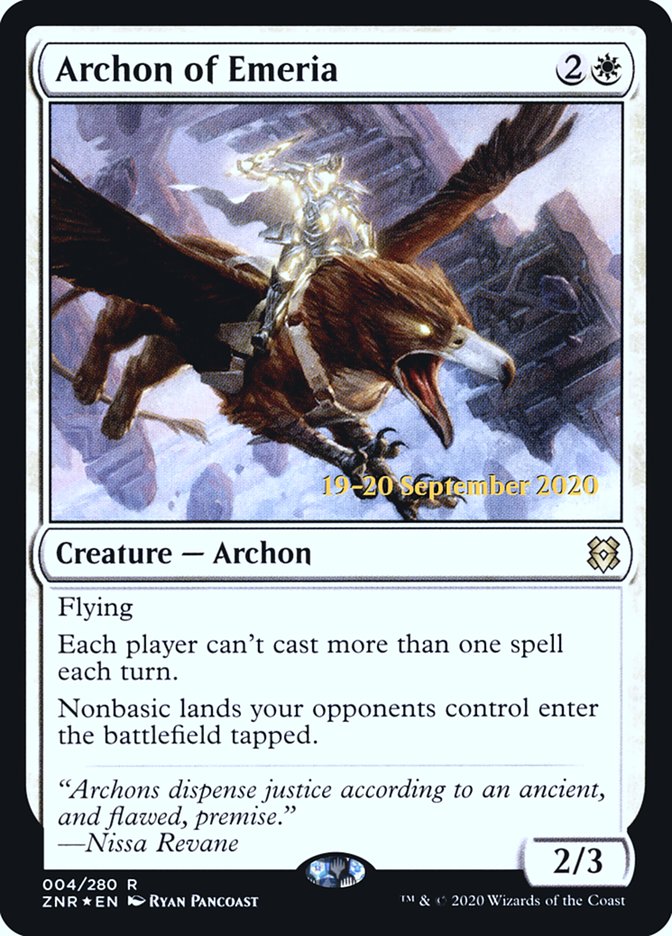 Archon of Emeria [Zendikar Rising Prerelease Promos] | Devastation Store