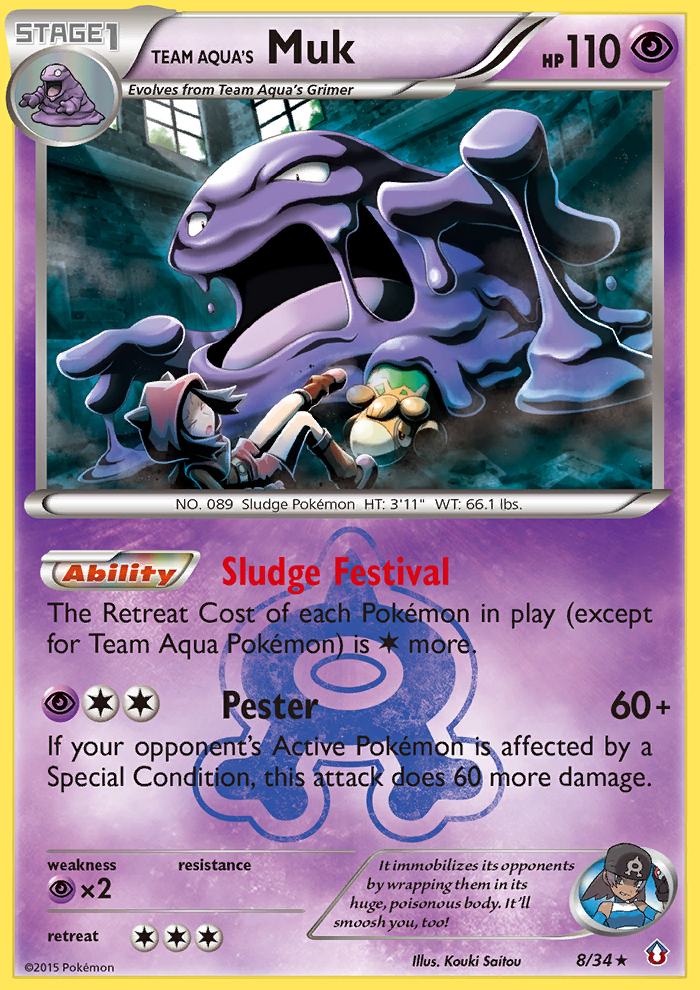 Team Aqua's Muk (8/34) [XY: Double Crisis] | Devastation Store