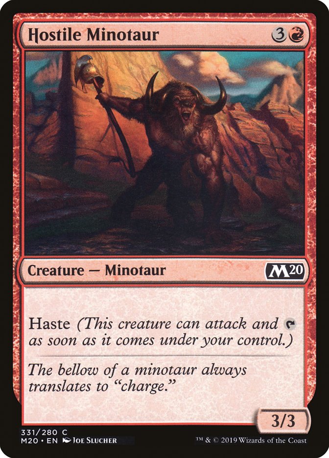 Hostile Minotaur [Core Set 2020] | Devastation Store