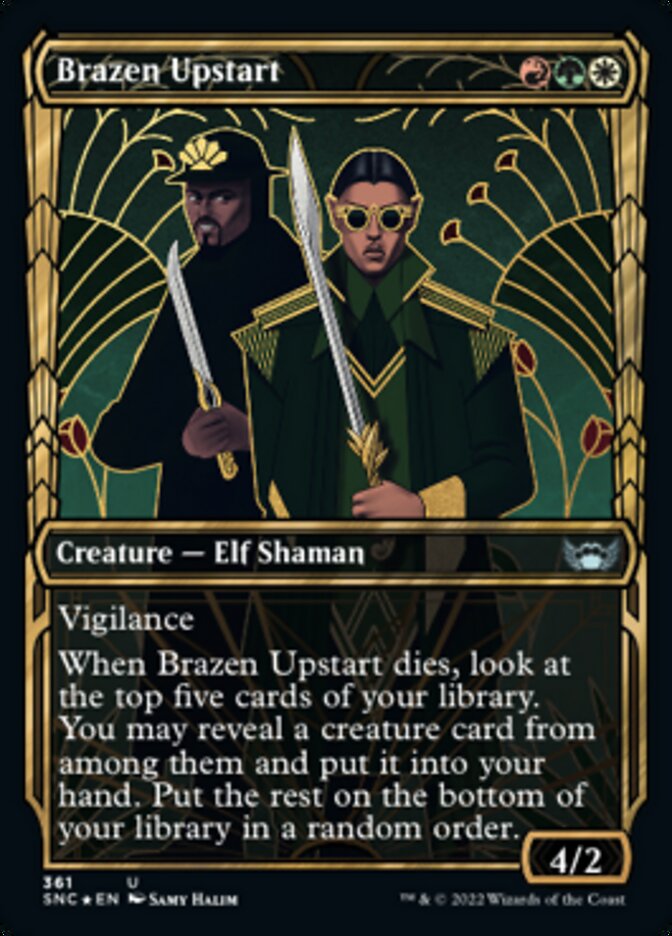 Brazen Upstart (Showcase Golden Age Gilded Foil) [Streets of New Capenna] | Devastation Store