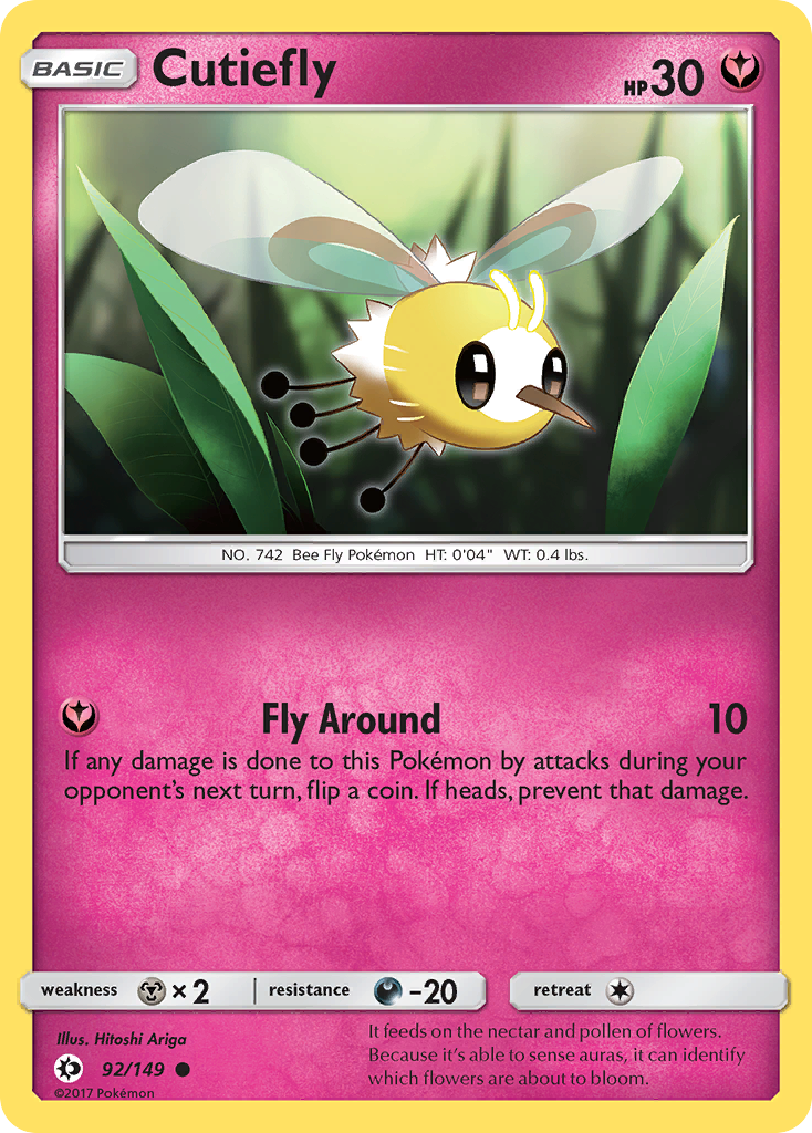 Cutiefly (92/149) [Sun & Moon: Base Set] | Devastation Store