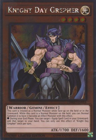 Knight Day Grepher [NKRT-EN015] Platinum Rare | Devastation Store