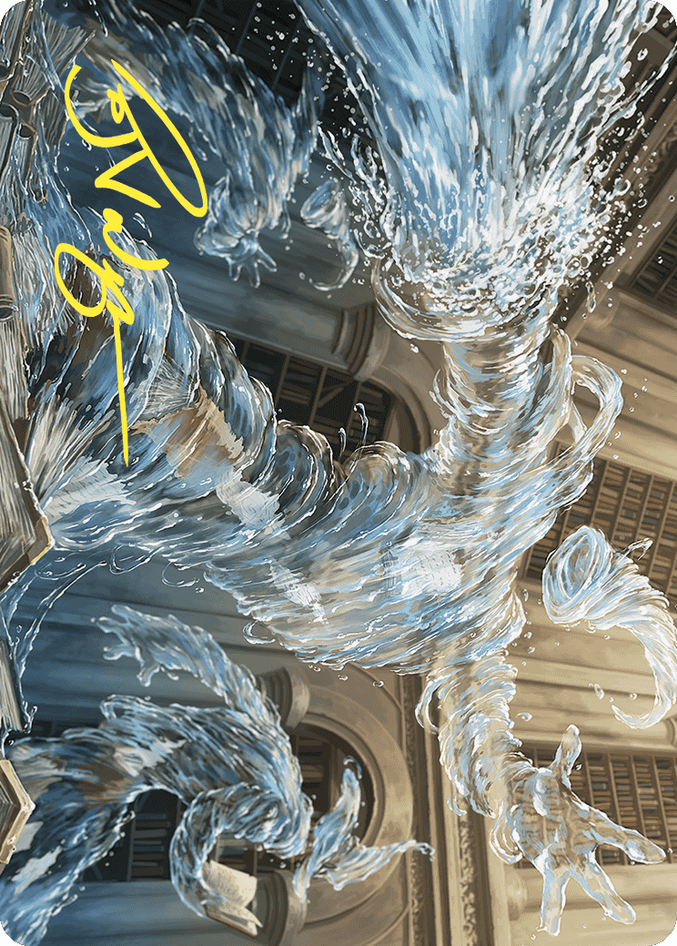 Splashy Spellcaster Art Card (Gold-Stamped Signature) [Wilds of Eldraine Art Series] | Devastation Store