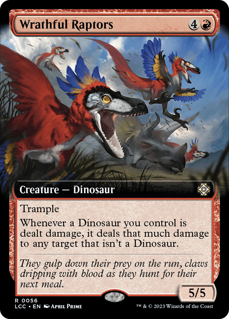 Wrathful Raptors (Extended Art) [The Lost Caverns of Ixalan Commander] | Devastation Store