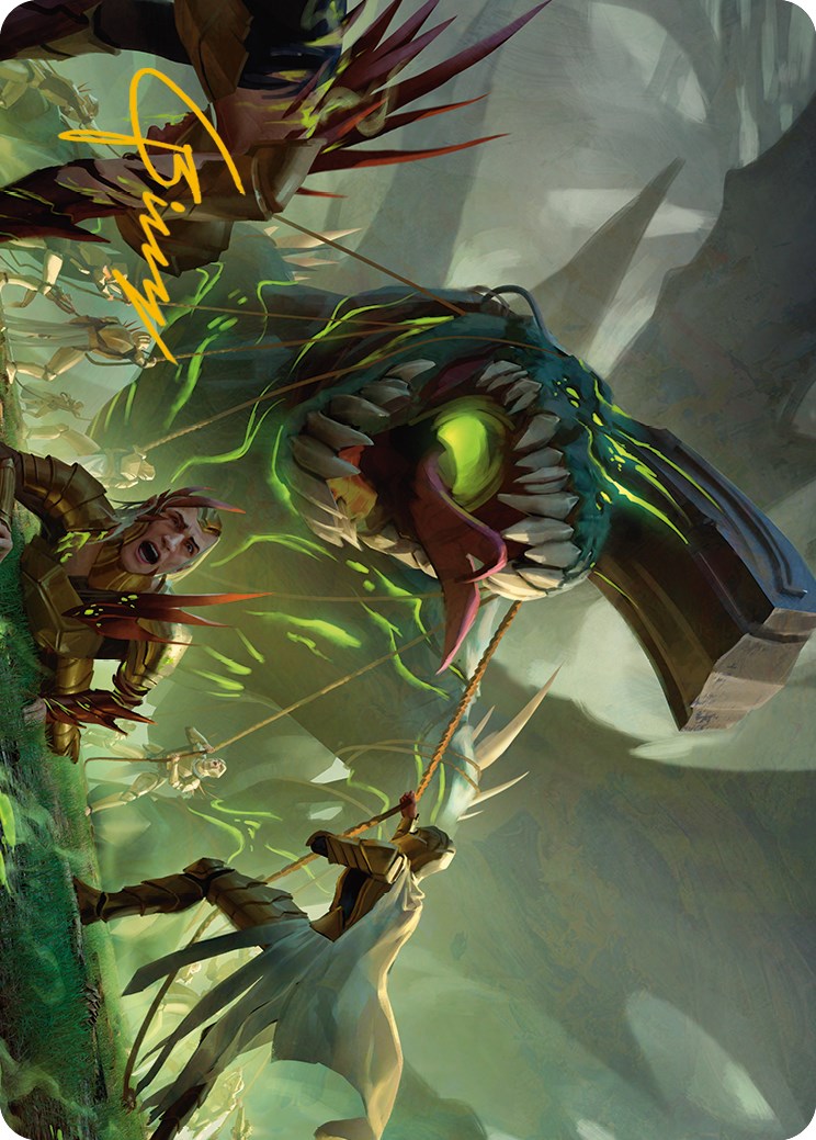 Noxious Assault Art Card (Gold-Stamped Signature) [Phyrexia: All Will Be One Art Series] | Devastation Store
