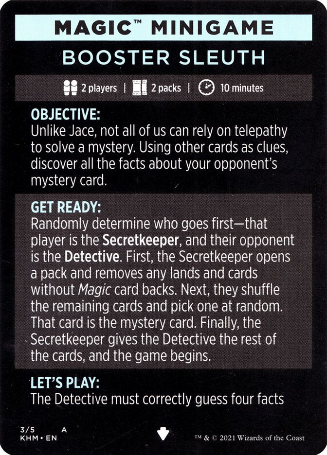 Booster Sleuth (Magic Minigame) [Kaldheim Minigame] | Devastation Store