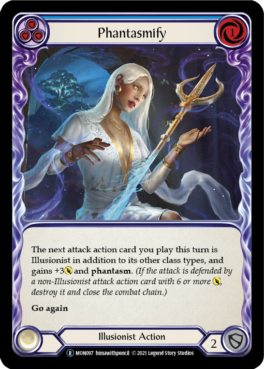 Phantasmify (Blue) (Rainbow Foil) [U-MON097-RF] Unlimited Edition Rainbow Foil | Devastation Store