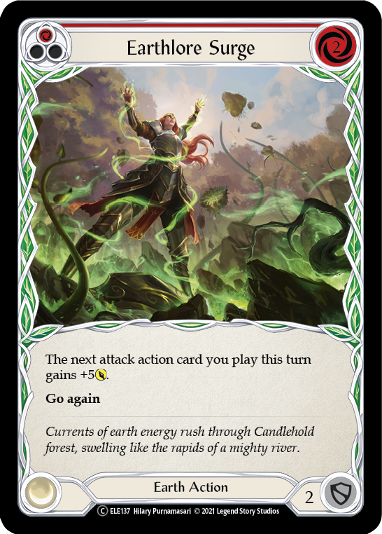 Earthlore Surge (Red) [U-ELE137] Unlimited Rainbow Foil | Devastation Store