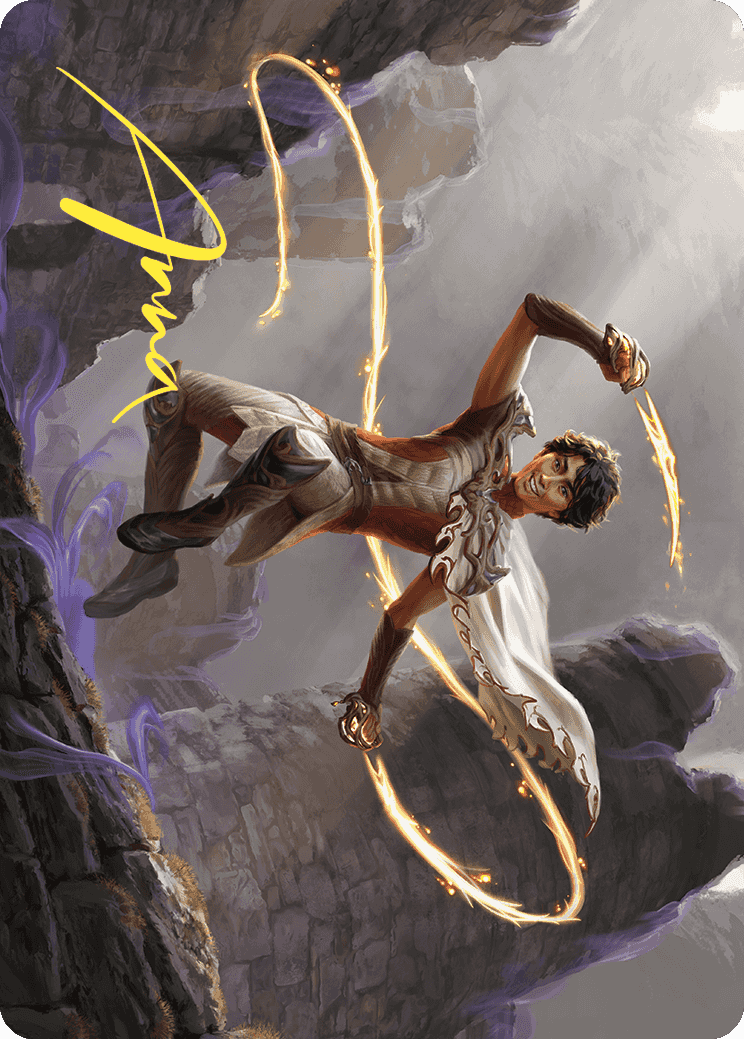 Kellan, the Fae-Blooded Art Card (Gold-Stamped Signature) [Wilds of Eldraine Art Series] | Devastation Store