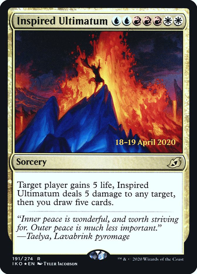 Inspired Ultimatum  [Ikoria: Lair of Behemoths Prerelease Promos] | Devastation Store