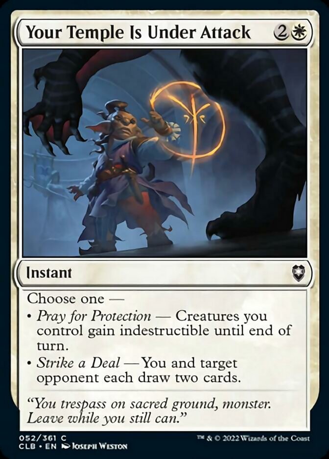 Your Temple Is Under Attack [Commander Legends: Battle for Baldur's Gate] | Devastation Store