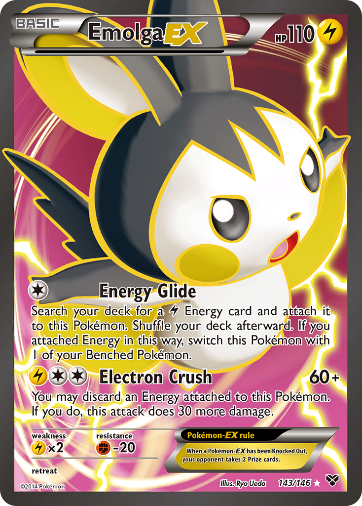 Emolga EX (143/146) [XY: Base Set] | Devastation Store