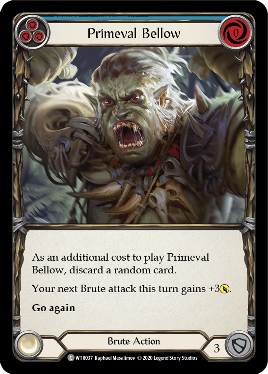 Primeval Bellow (Blue) [WTR037] Unlimited Edition Rainbow Foil - Devastation Store | Devastation Store