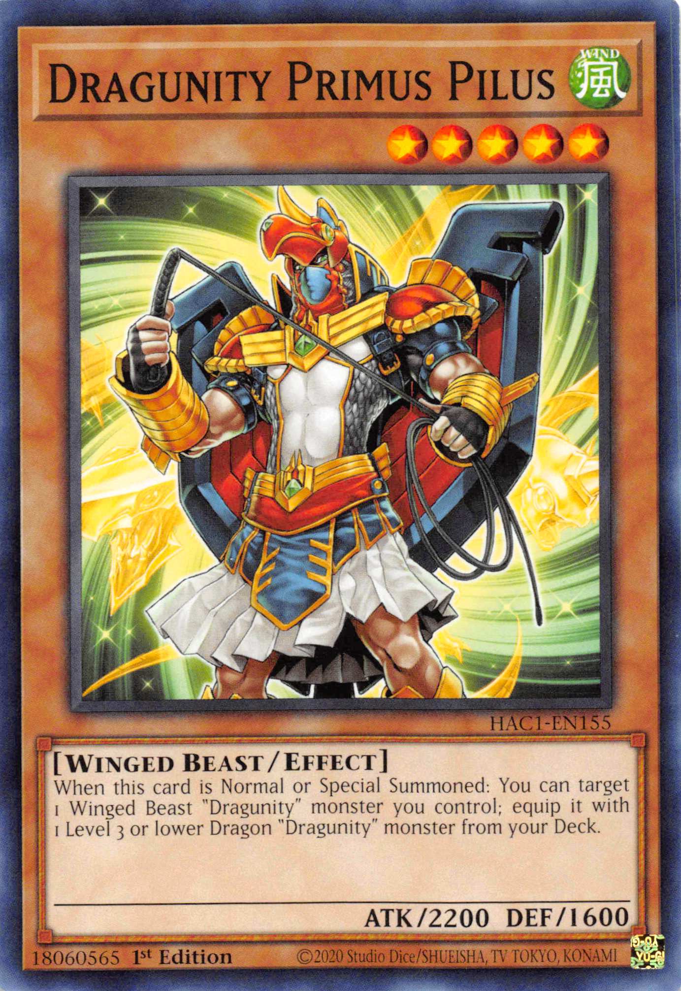 Dragunity Primus Pilus [HAC1-EN155] Common | Devastation Store