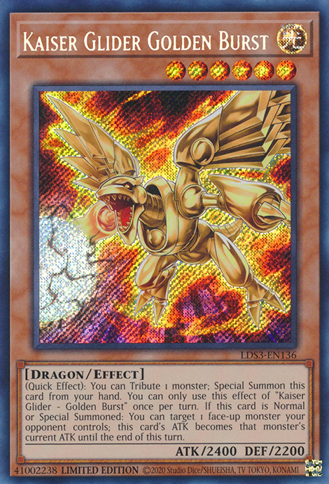 Kaiser Glider Golden Burst [LDS3-EN136] Secret Rare | Devastation Store