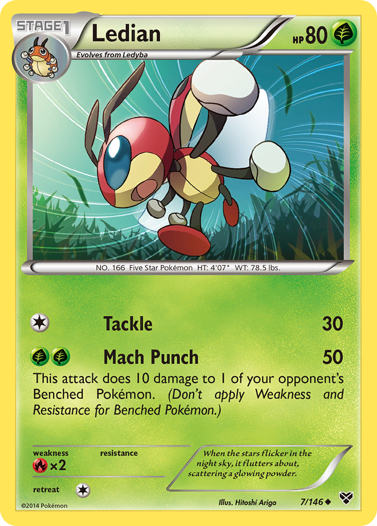 Ledian (7/146) [XY: Base Set] | Devastation Store