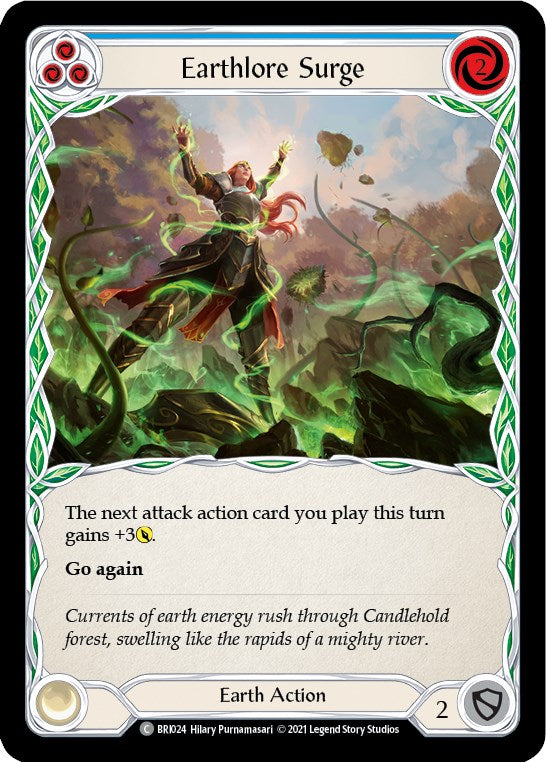 Earthlore Surge (Blue) [BRI024] (Tales of Aria Briar Blitz Deck)  1st Edition Normal | Devastation Store