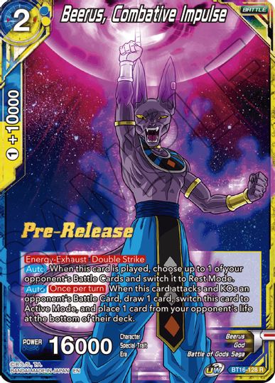 Beerus, Combative Impulse (BT16-128) [Realm of the Gods Prerelease Promos] | Devastation Store