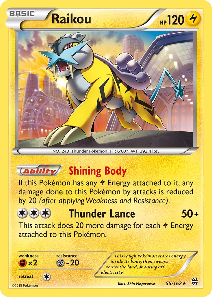 Raikou (55/162) (Cosmos Holo) (Blister Exclusive) [XY: BREAKthrough] | Devastation Store