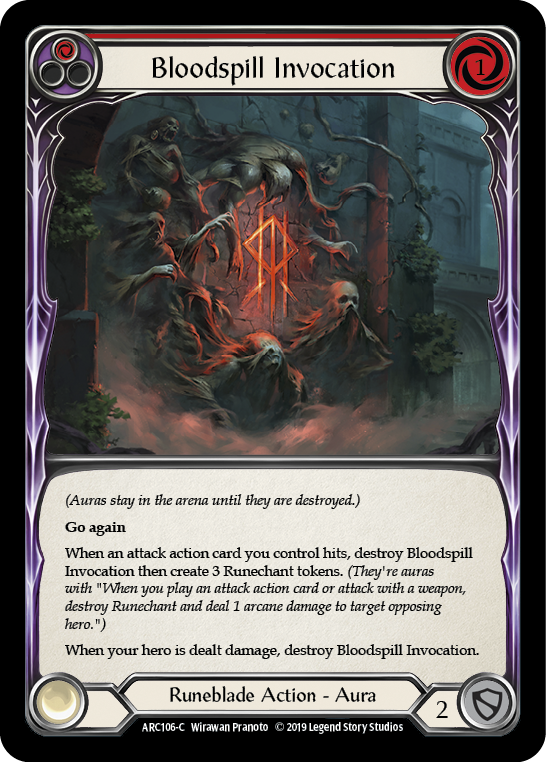 Bloodspill Invocation (Red) [ARC106-C] 1st Edition Normal - Devastation Store | Devastation Store