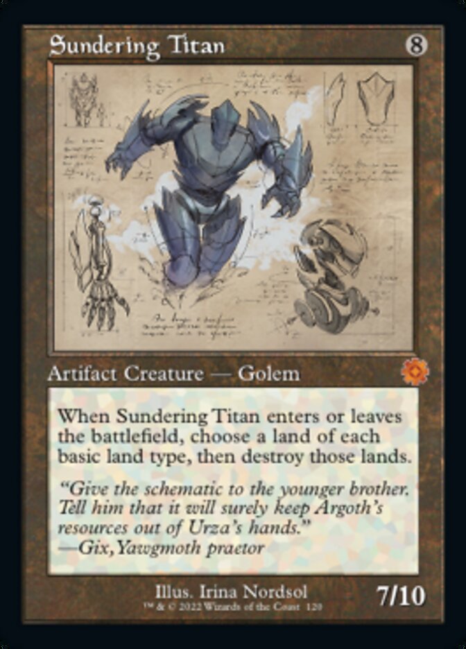 Sundering Titan (Retro Schematic) [The Brothers' War Retro Artifacts] | Devastation Store