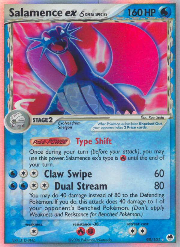 Salamence ex (98/101) (Delta Species) [EX: Dragon Frontiers] | Devastation Store