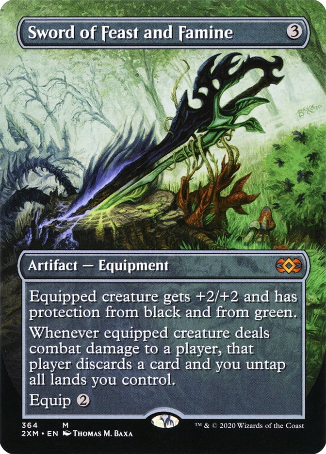Sword of Feast and Famine (Toppers) [Double Masters Extended Art] | Devastation Store