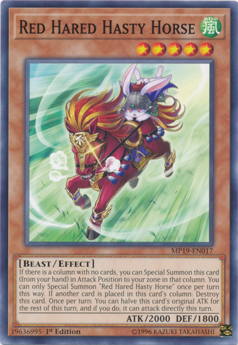Red Hared Hasty Horse [MP19-EN017] Common | Devastation Store