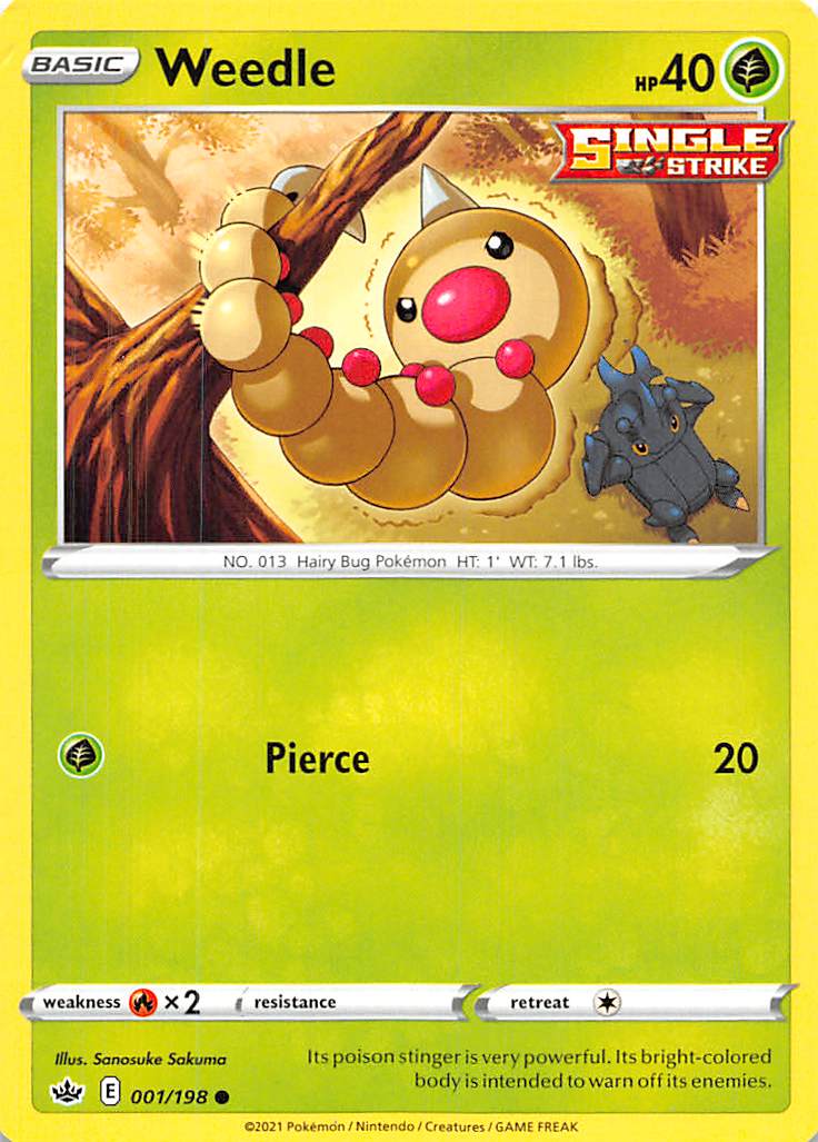Weedle (001/198) [Sword & Shield: Chilling Reign] | Devastation Store