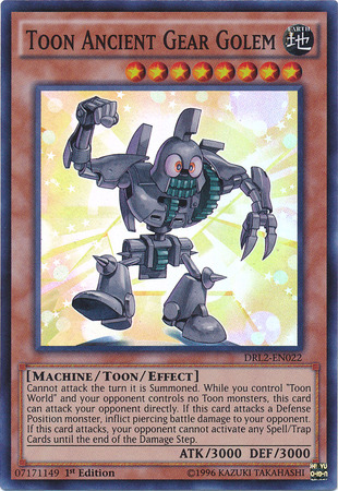 Toon Ancient Gear Golem [DRL2-EN022] Super Rare | Devastation Store