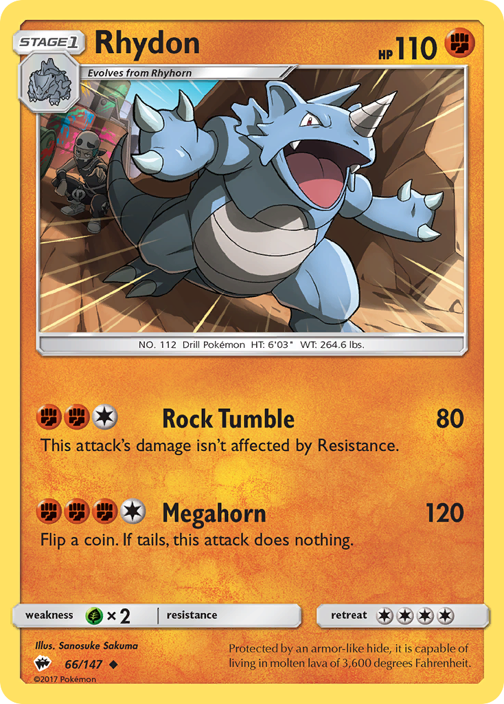 Rhydon (66/147) [Sun & Moon: Burning Shadows] | Devastation Store